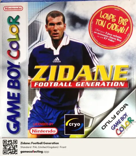 Zidane: Football Generation Game Boy Color, United Kingdom box front
