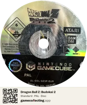 Dragon Ball Z: Budokai 2 Nintendo GameCube, PAL disc