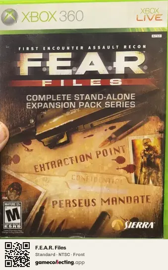 F.E.A.R. Files Xbox 360, NTSC box front