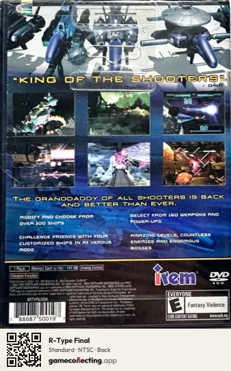 R-Type Final PlayStation 2, NTSC box back