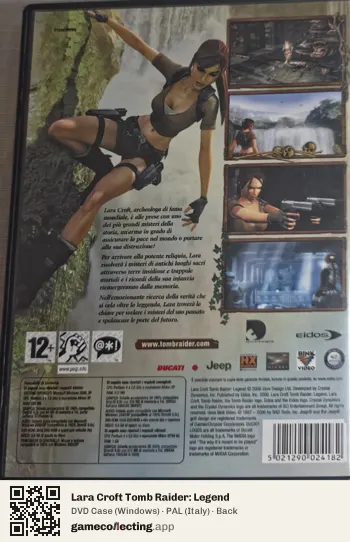 Lara Croft Tomb Raider: Legend Computer, Italy box back