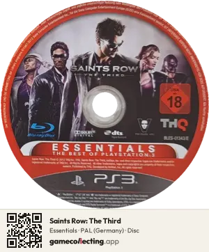Saints Row: The Third PlayStation 3, PAL disc
