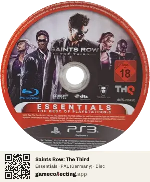 Saints Row: The Third PlayStation 3, PAL disc