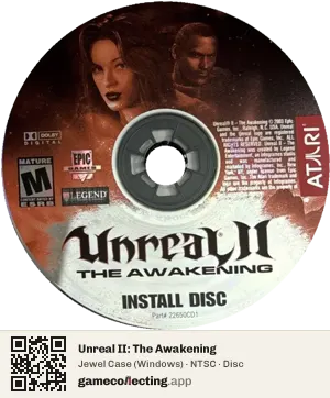 Unreal II: The Awakening Computer, NTSC disc
