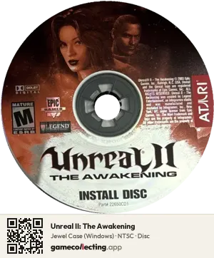 Unreal II: The Awakening Computer, NTSC disc