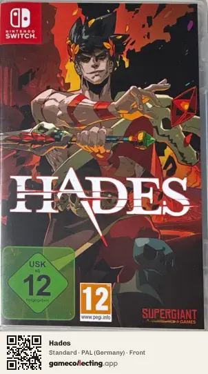 Hades Nintendo Switch, Germany box front
