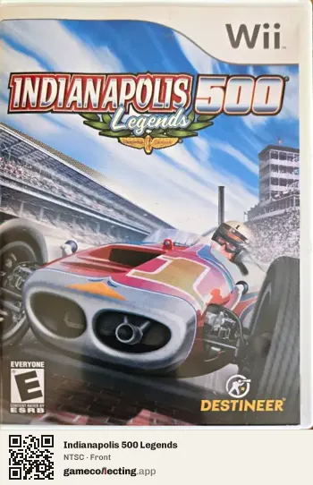 Indianapolis 500 Legends Nintendo Wii, NTSC box front