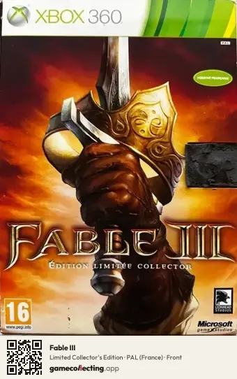 Fable III Xbox 360, France box front