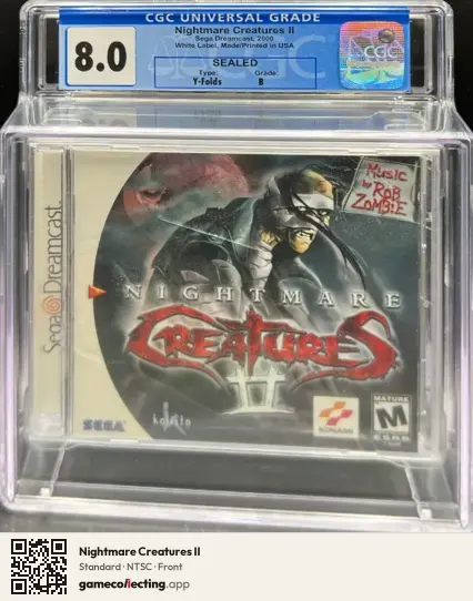 Nightmare Creatures II Sega Dreamcast, NTSC box front