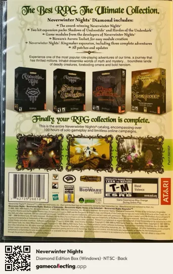 Neverwinter Nights Computer, NTSC box back