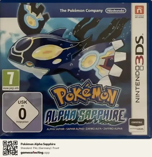 Pokémon Alpha Sapphire Nintendo 3DS, Germany box front