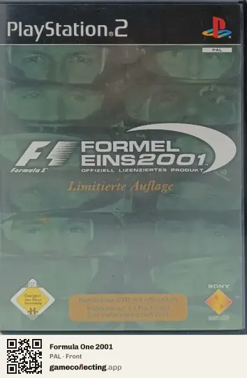 Formula One 2001 PlayStation 2, PAL box front