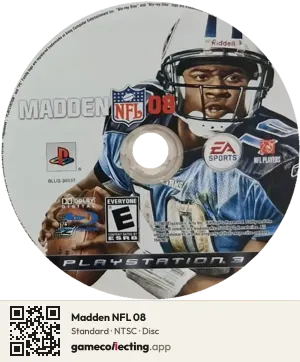 Madden NFL 08 PlayStation 3, NTSC disc
