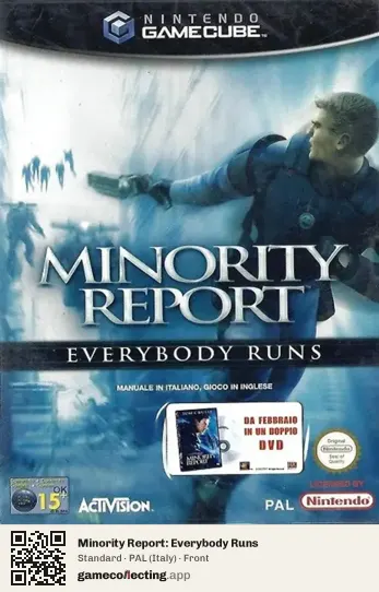 Minority Report: Everybody Runs Nintendo GameCube, Italy box front