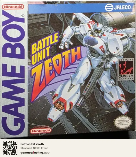 Battle Unit Zeoth Game Boy, NTSC box front