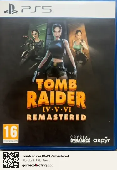 Tomb Raider IV-VI Remastered PlayStation 5, PAL box front