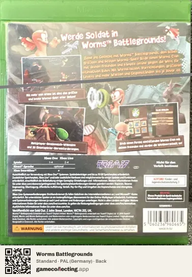Worms Battlegrounds Xbox One, Germany box back