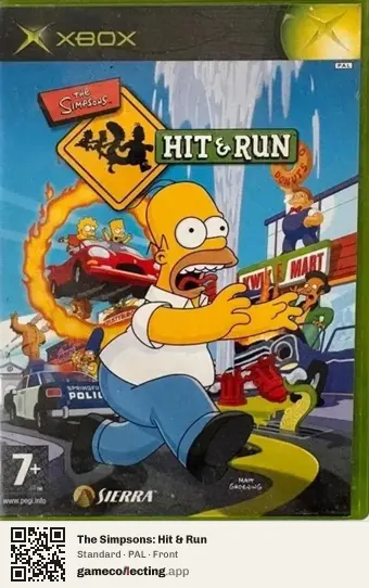 The Simpsons: Hit & Run Xbox, PAL box front
