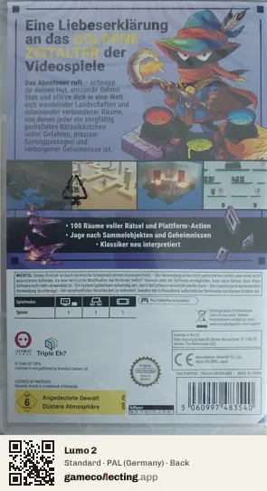 Lumo 2 Nintendo Switch, Germany box back