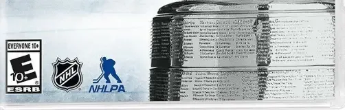 NHL Legacy Edition, the ESRB box on its front
