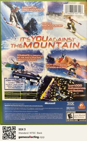 SSX 3 Xbox, NTSC box back