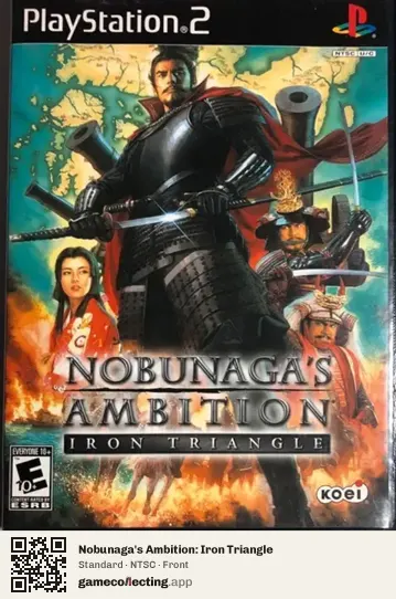 Nobunaga's Ambition: Iron Triangle PlayStation 2, NTSC box front