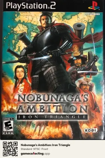 Nobunaga's Ambition: Iron Triangle PlayStation 2, NTSC box front