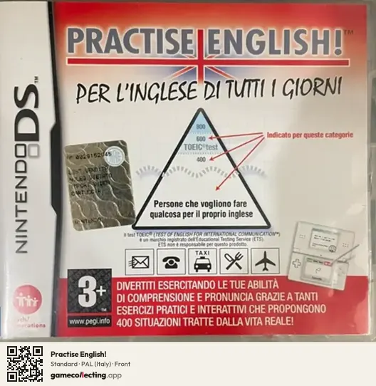 Practise English! Nintendo DS, Italy box front