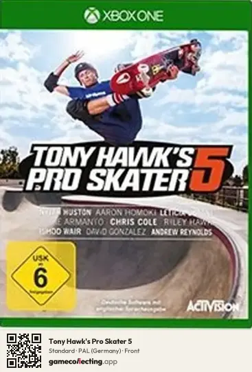 Tony Hawk's Pro Skater 5 Xbox One, Germany box front