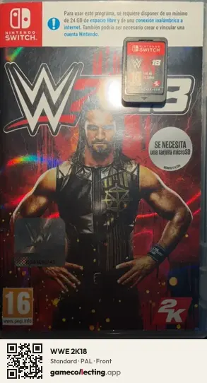 WWE 2K18 Nintendo Switch, PAL box front