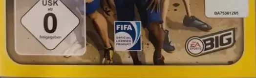 FIFA Street 3, the USK square on its front
