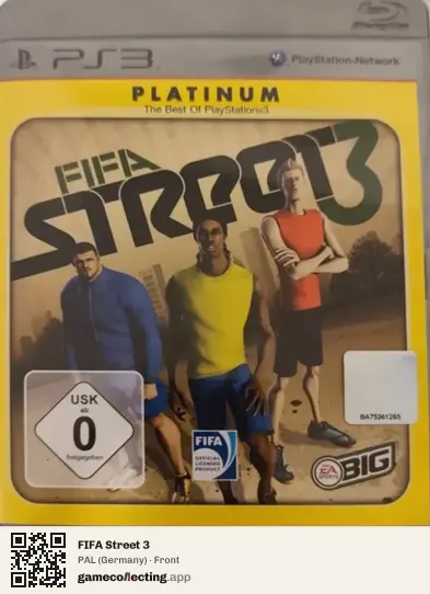 FIFA Street 3 PlayStation 3, Germany box front