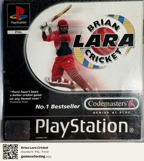 Brian Lara Cricket PlayStation, PAL box front