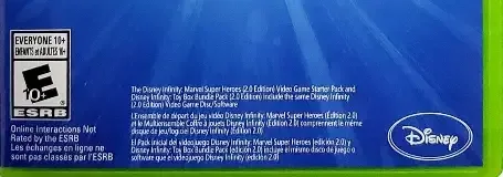 Disney Infinity 2.0, the ESRB box on its front