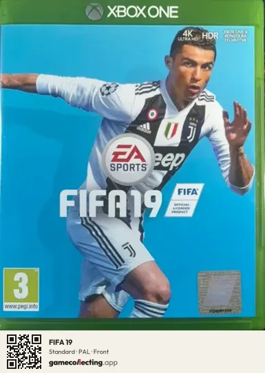 FIFA 19 Xbox One, PAL box front