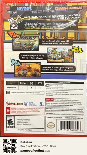 Ratatan Nintendo Switch 2, NTSC box back