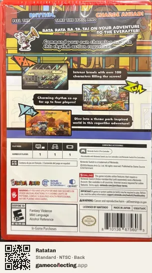 Ratatan Nintendo Switch 2, NTSC box back