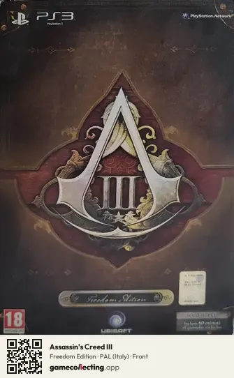Assassin's Creed III PlayStation 3, Italy box front