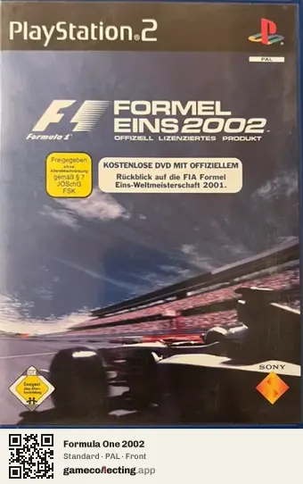 Formula One 2002 PlayStation 2, PAL box front