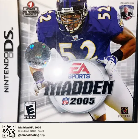 Madden NFL 2005 Nintendo DS, NTSC box front