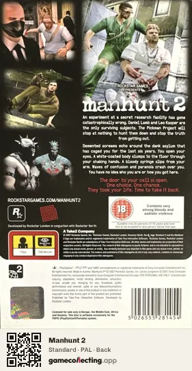 Manhunt 2 PlayStation Portable, PAL box back