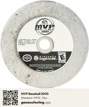 MVP Baseball 2005 Nintendo GameCube, NTSC disc