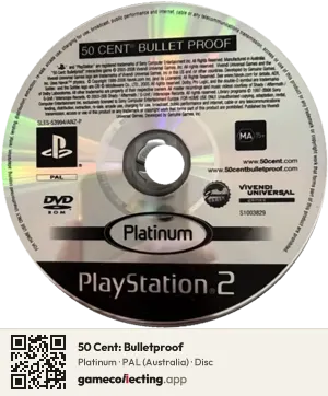 50 Cent: Bulletproof PlayStation 2, PAL disc