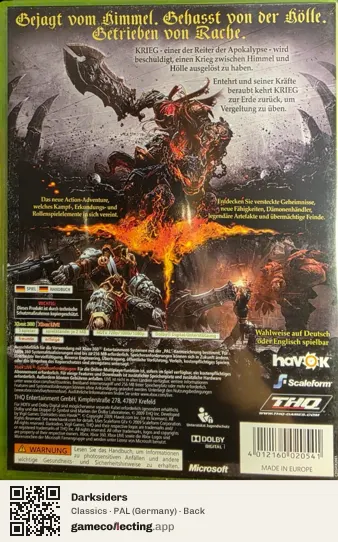 Darksiders Xbox 360, Germany box back