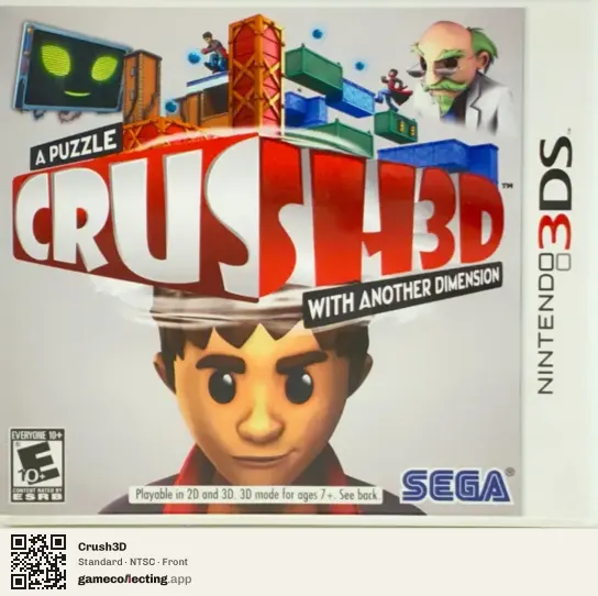 Crush3D Nintendo 3DS, NTSC box front