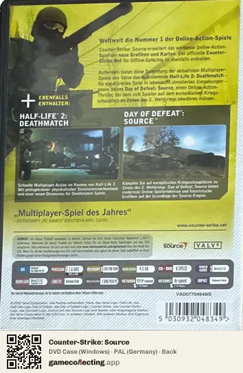 Counter-Strike: Source Computer, Germany box back