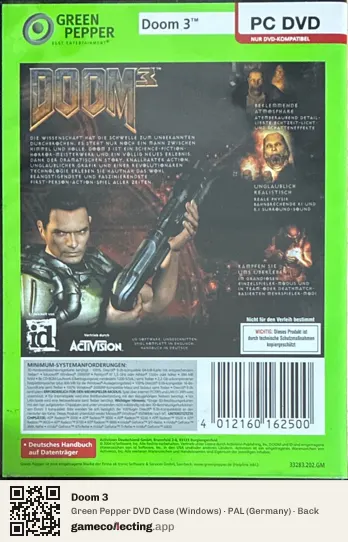 Doom 3 Computer, Germany box back