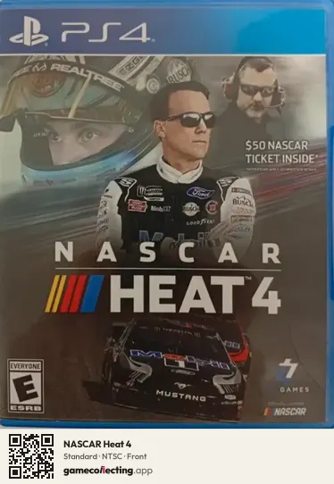 NASCAR Heat 4 PlayStation 4, NTSC box front