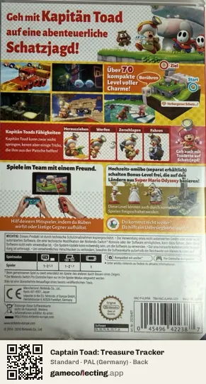 Captain Toad: Treasure Tracker Nintendo Switch, Germany box back