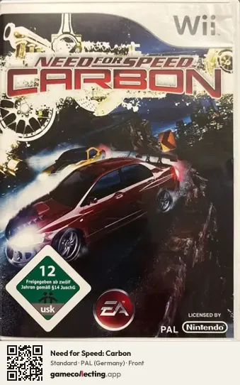 Need for Speed: Carbon Nintendo Wii, Germany box front